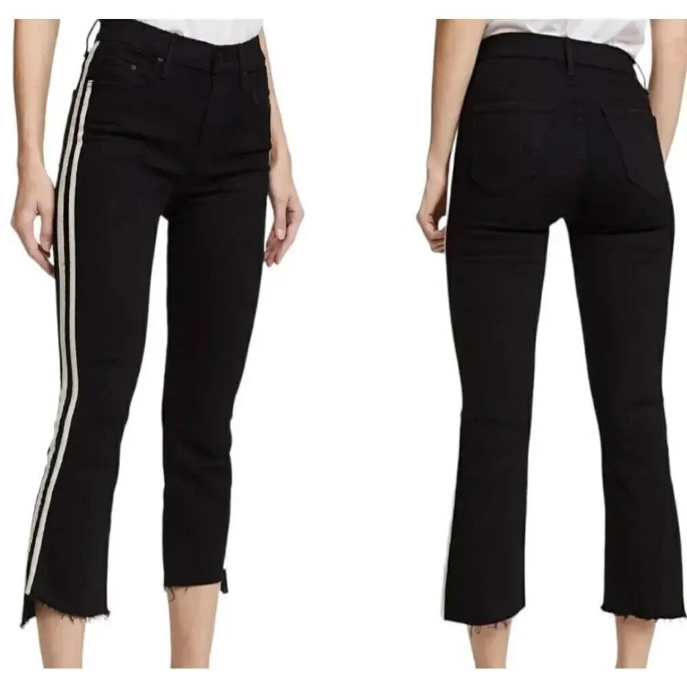 MOTHER the insider crop step fray wash guilty racer jeans sz 26